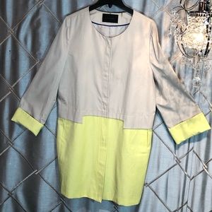 Tahari colorblock trench coat
